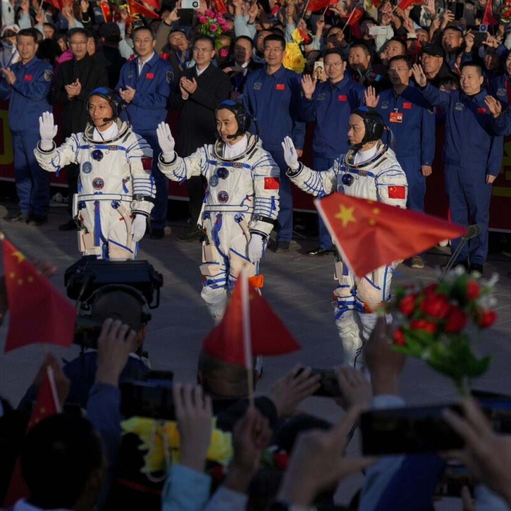 China sends its youngest-ever crew to space as it seeks to put astronauts on moon before 2030 | AP News