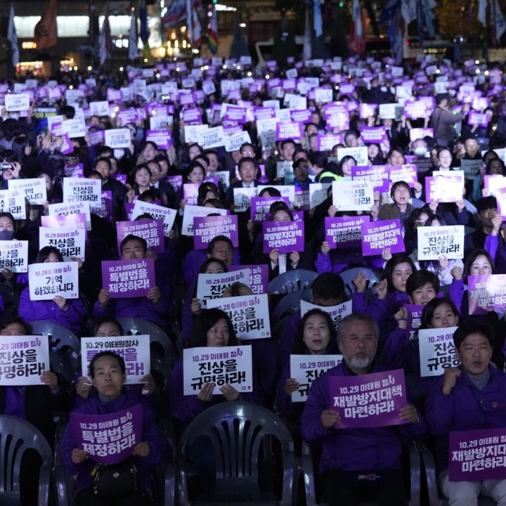 South Korean families call for a special probe on the anniversary of a deadly Halloween crush | AP News