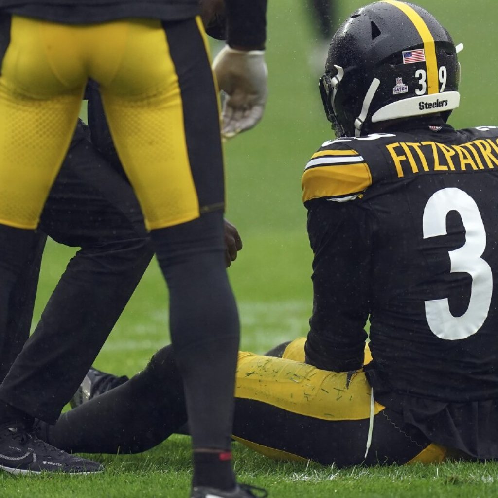 Steelers star safety Minkah Fitzpatrick leaves game against Jags with hamstring injury | AP News