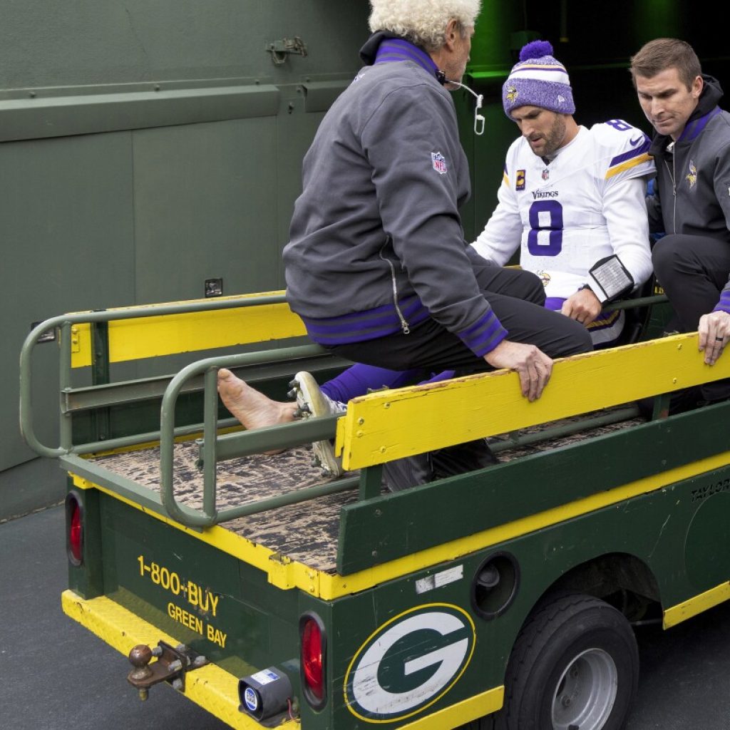 Cousins may have Achilles tendon injury; Stafford, Pickett, Taylor also hurt on rough day for QBs | AP News