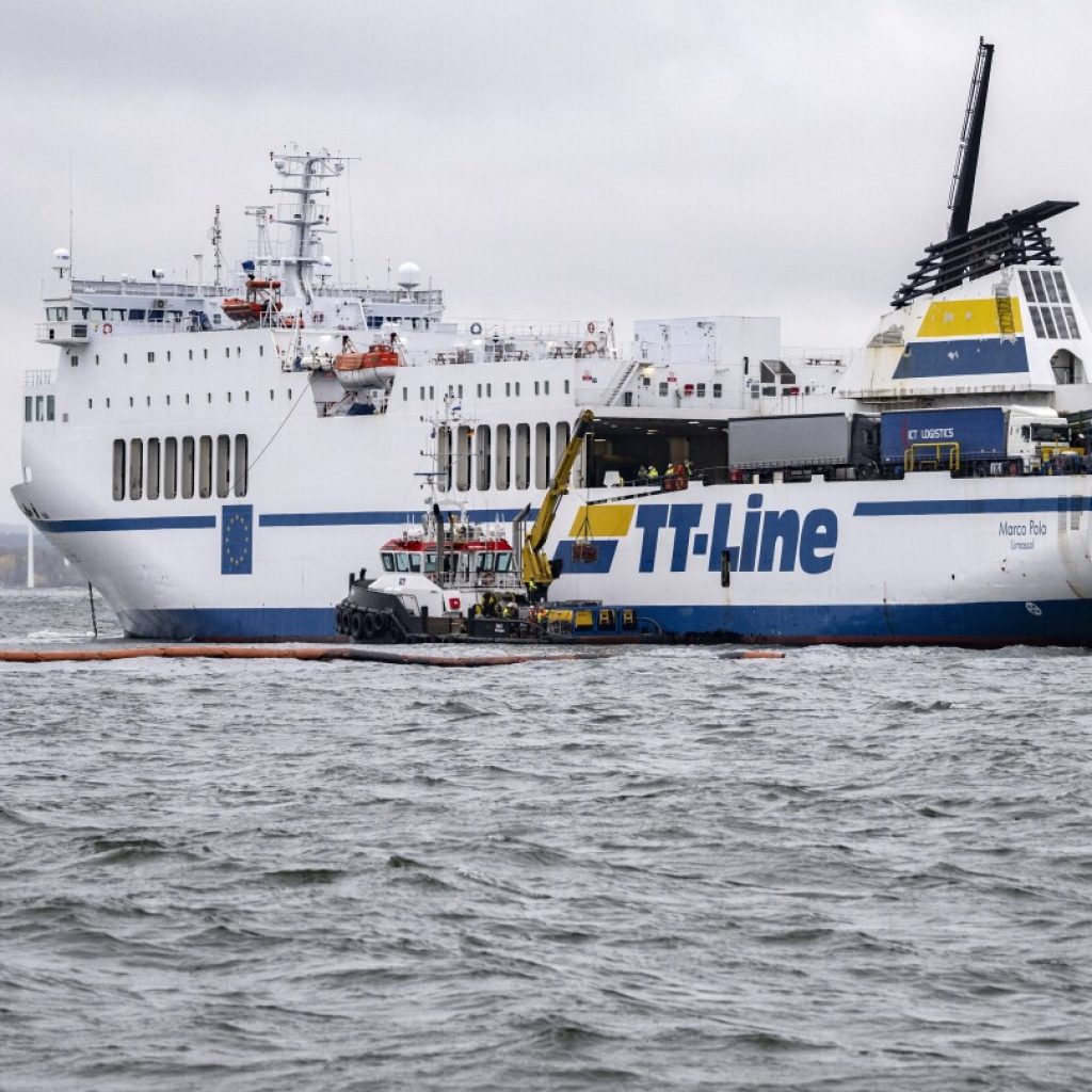 A ferry that ran aground repeatedly off the Swedish coast is leaking oil and is extensively damaged | AP News