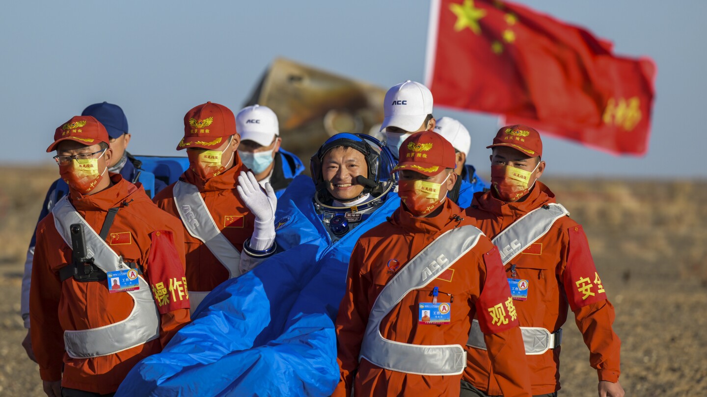 3 astronauts return to Earth after 6-month stay on China’s space station | AP News