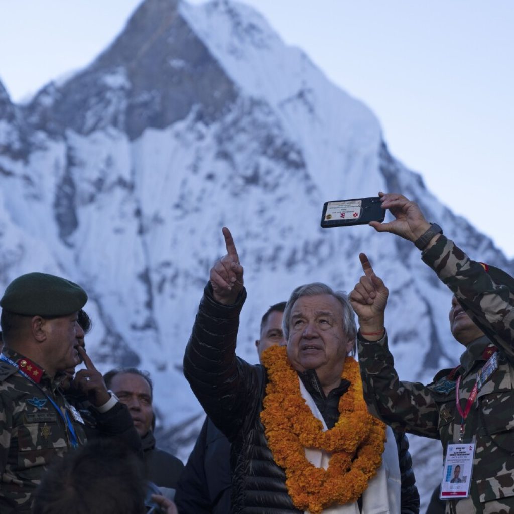 UN chief visits tallest mountains in Nepal and expresses alarm over their melting glaciers | AP News