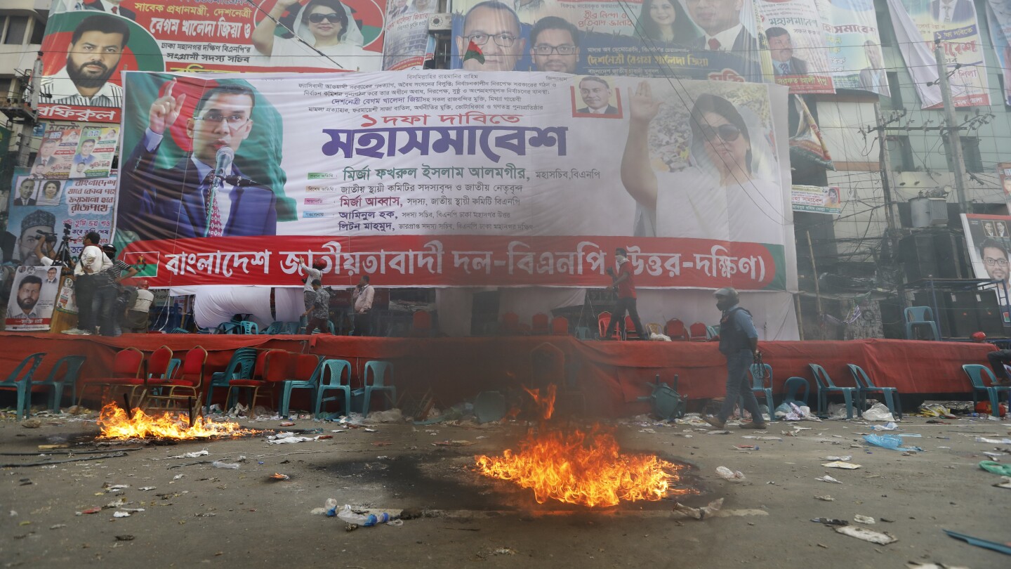 Bangladesh launches new India-assisted rail projects and thermal power unit amid opposition protests | AP News