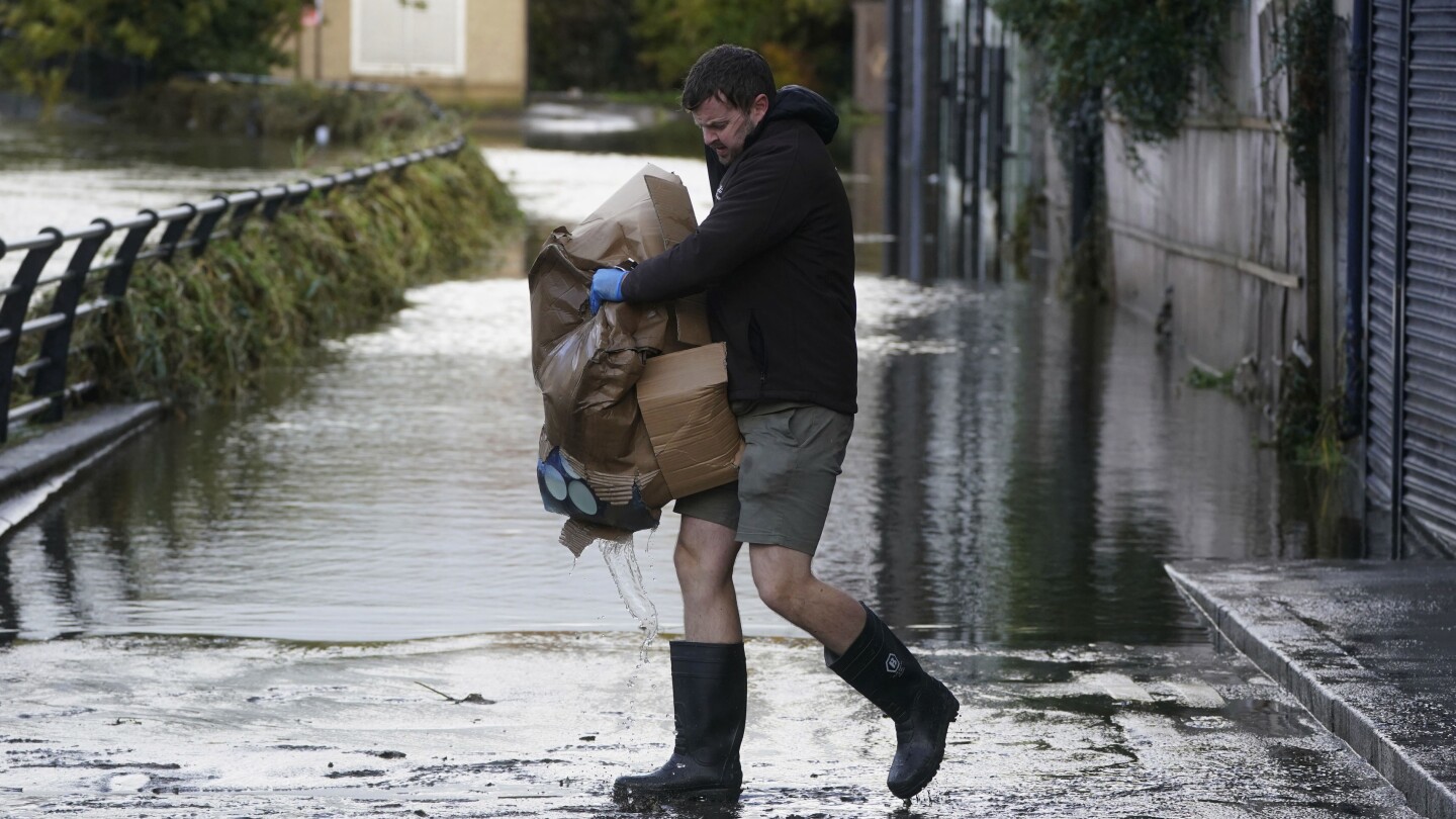 Storm Ciaran whips western Europe, blowing record winds in France and leaving millions without power | AP News