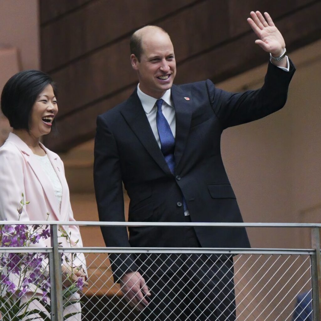 Prince William arrives in Singapore for annual Earthshot Prize award, the first to be held in Asia | AP News