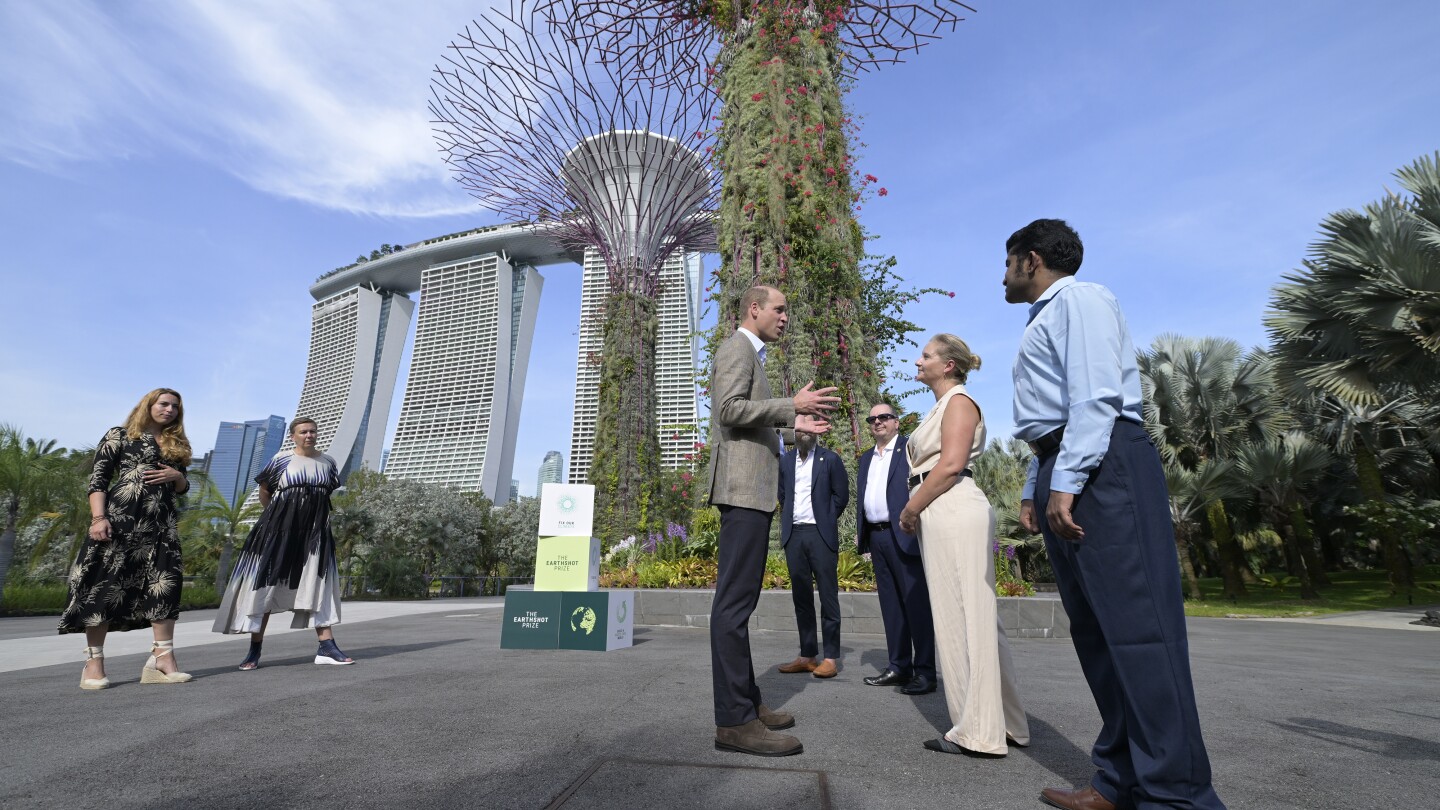 Prince William cheers on 15 finalists of Earthshot Prize ahead of awards ceremony | AP News