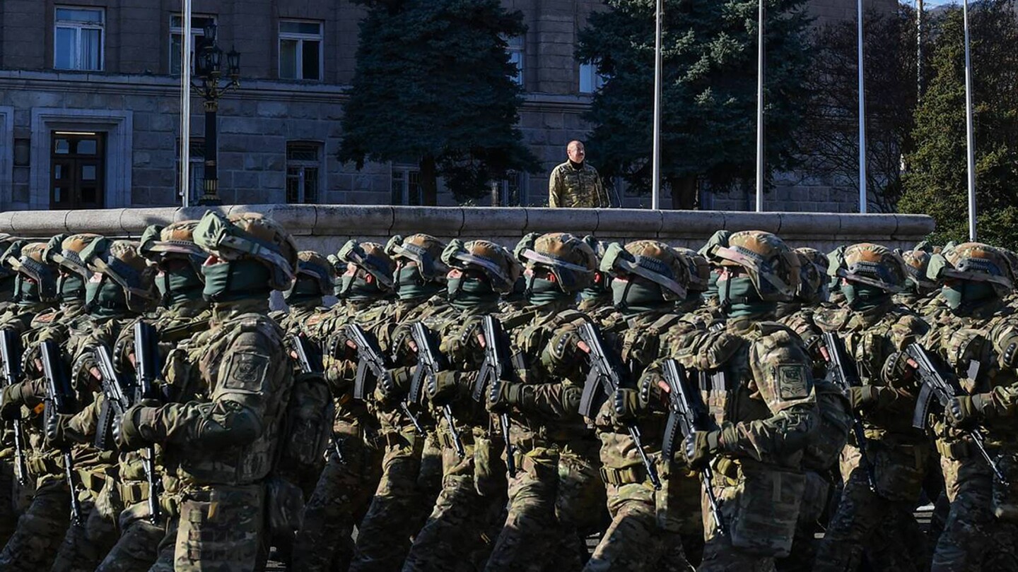 Azerbaijan’s president addresses a military parade in Karabakh and says ‘we showed the whole world’ | AP News