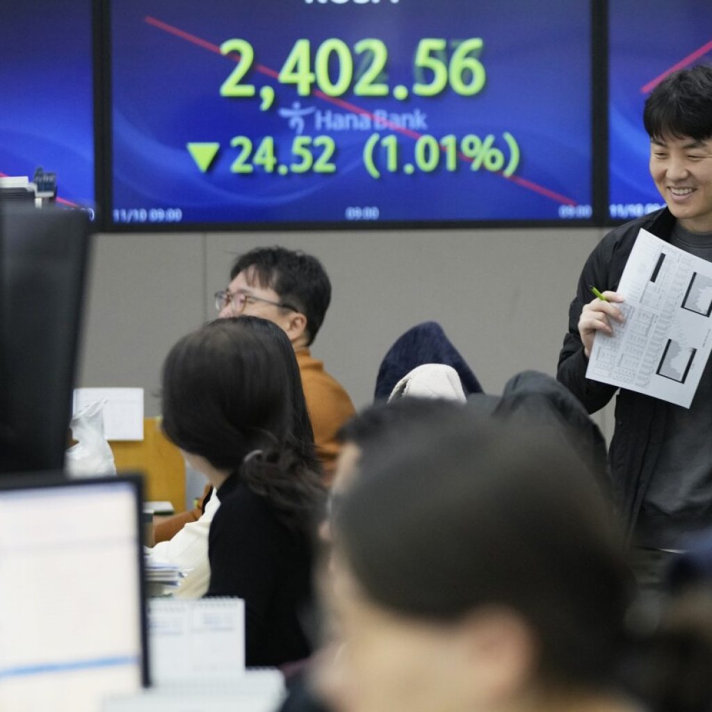 Stock market today: Asian shares fall after bond market stress hits Wall Street | AP News