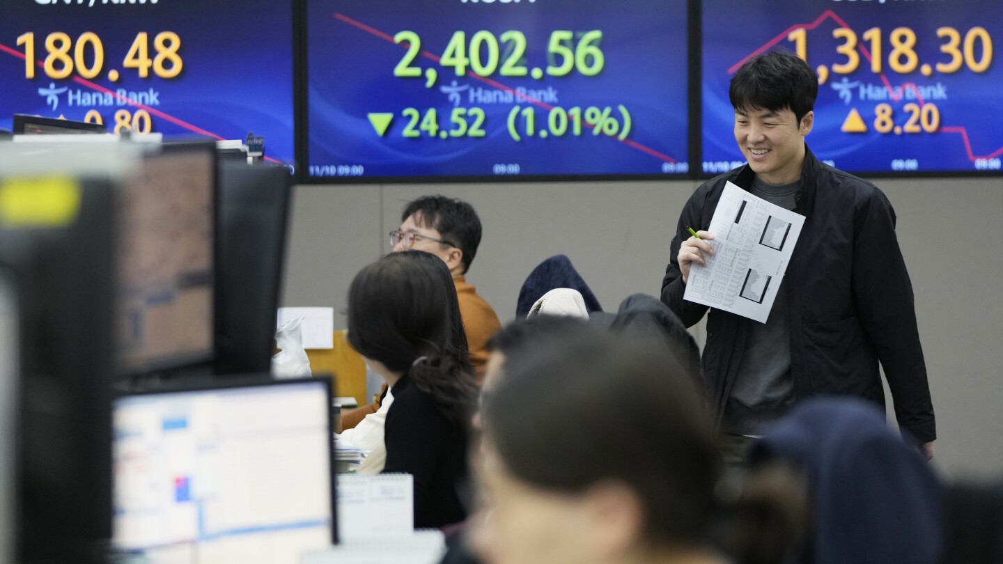 Stock market today: Asian shares fall after bond market stress hits Wall Street | AP News