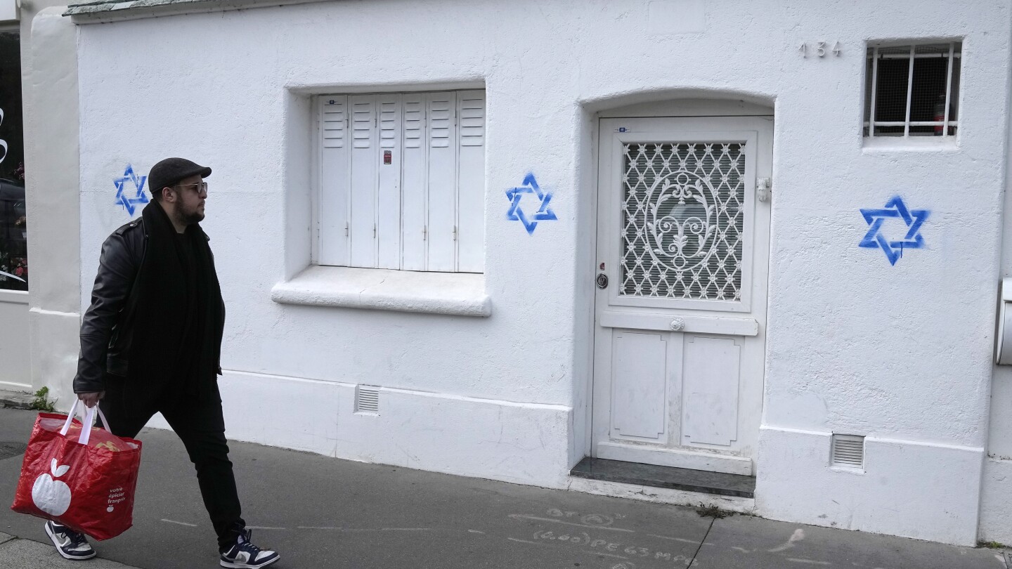 France blames Russia for a digital effort to whip up online controversy over Stars of David graffiti | AP News