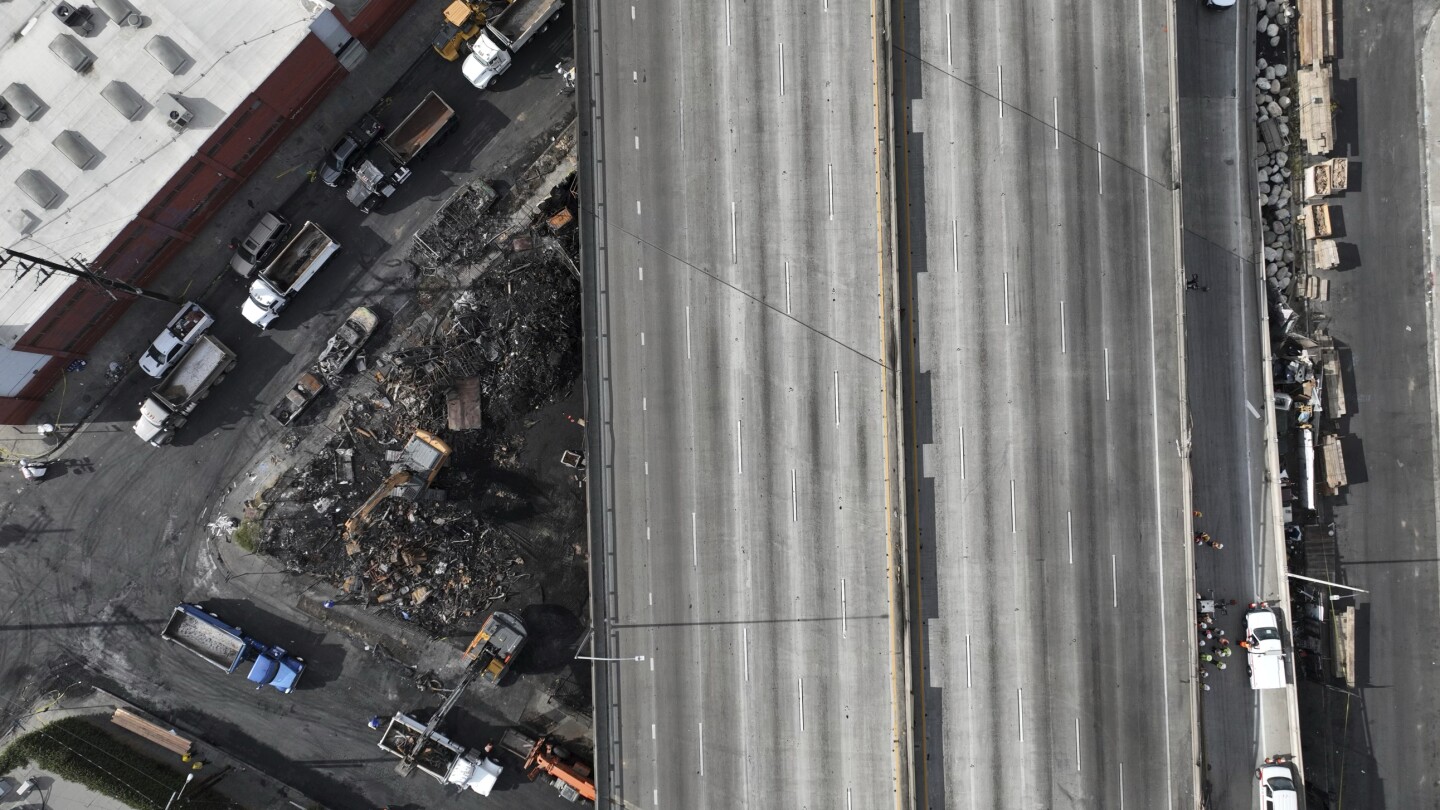 I-10 closure: Fire that shut LA freeway was likely arson, governor says | AP News