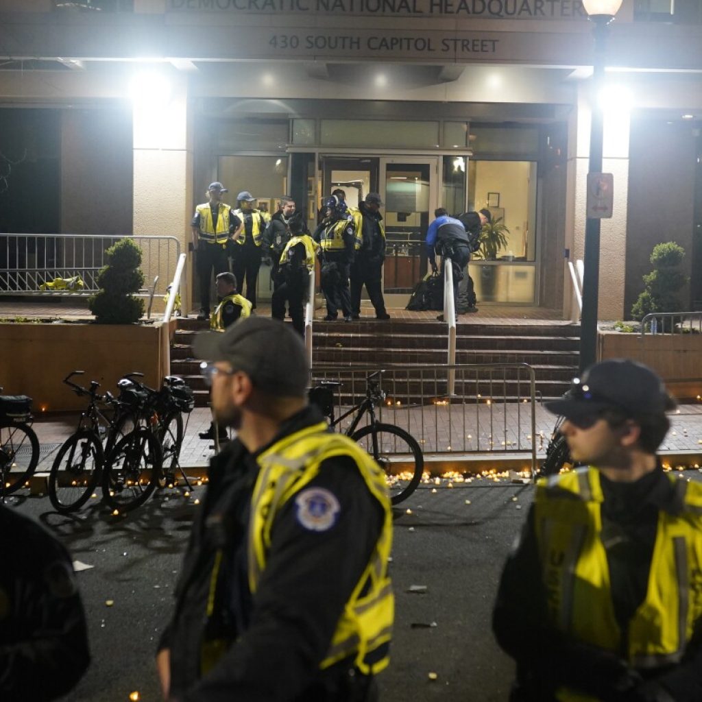 Police make arrests at protest outside DNC headquarters | AP News