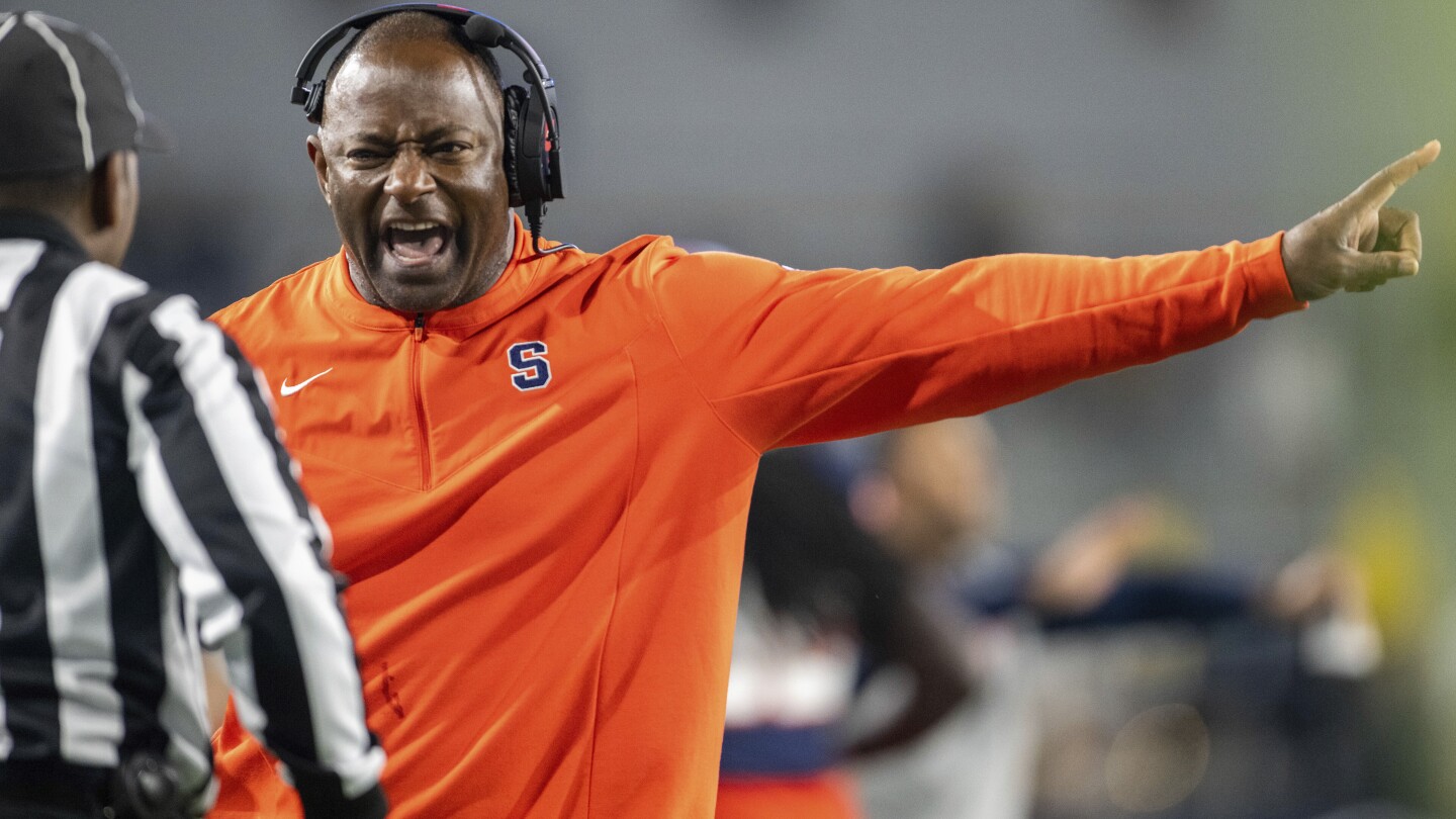 Syracuse coach Dino Babers fired after 8 years with school, just 2 winning seasons | AP News