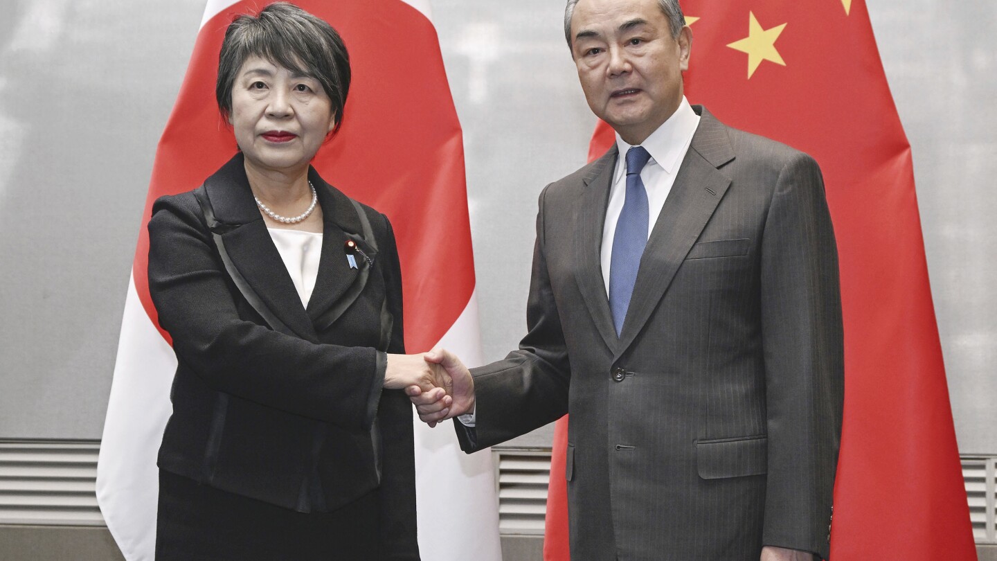 Top diplomats from Japan and China meet in South Korea ahead of 3-way regional talks | AP News