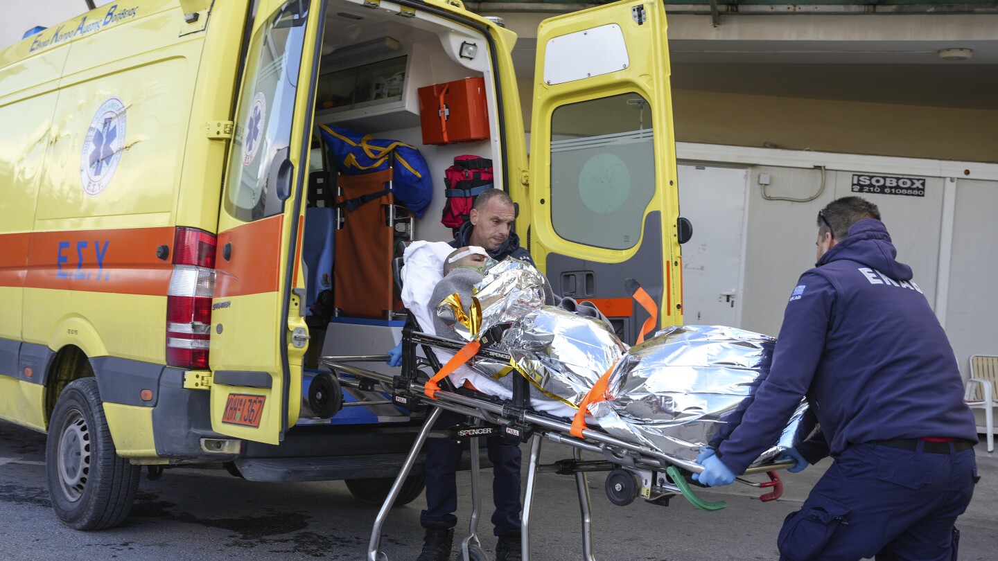 13 crew members missing after a cargo ship sinks off a Greek island in stormy seas | AP News