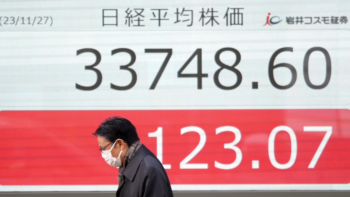 Stock market today: Asian shares mostly decline, as investors watch spending, inflation | AP News