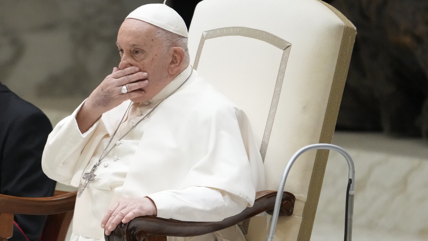 An ailing Pope Francis appears at a weekly audience but says he’s not well and has aide read speech | AP News