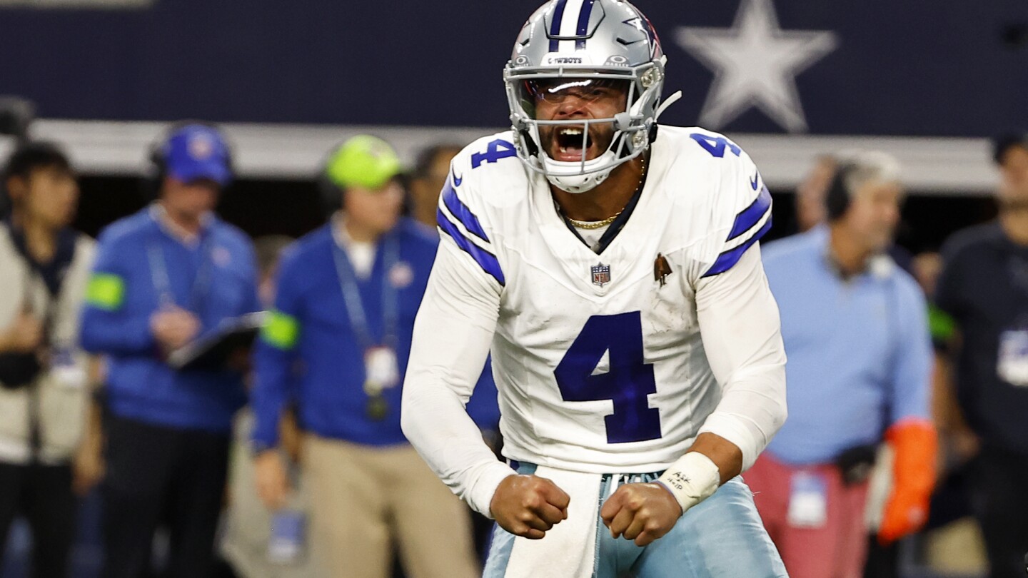 Dak Prescott throws for 3 TDs, Cowboys extend home win streak to 14 with 41-35 win over Seahawks | AP News