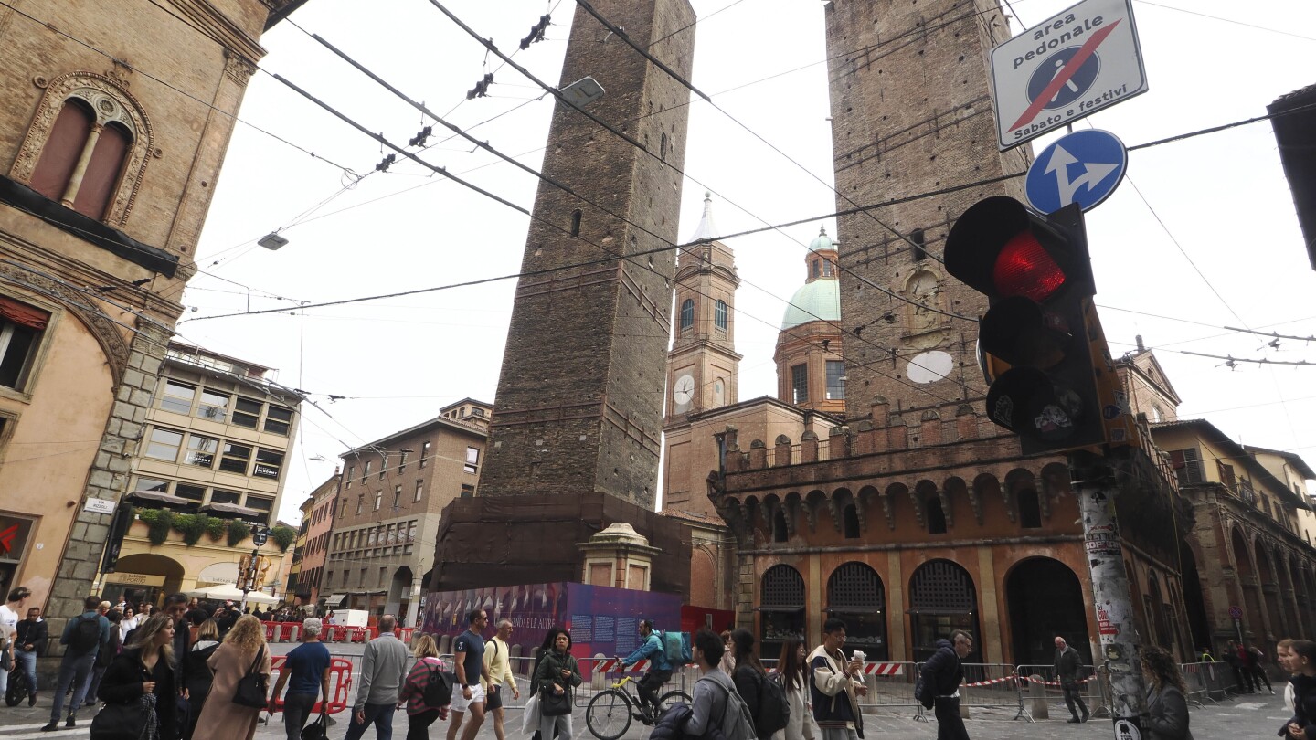 Italian officials secure 12th Century leaning tower in Bologna to prevent collapse | AP News