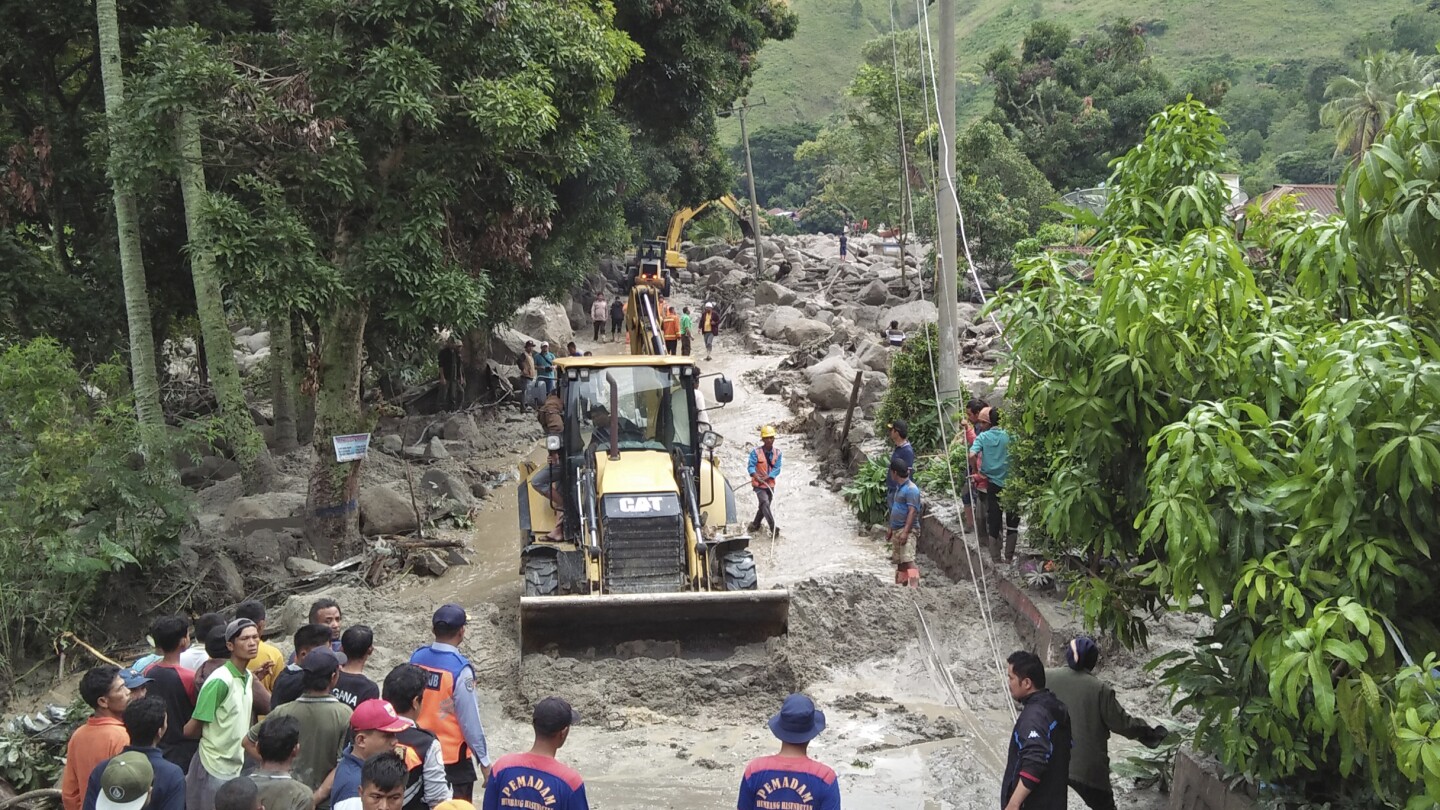 1 person is dead and 11 missing after a landslide and flash floods hit Indonesia’s Sumatra island | AP News