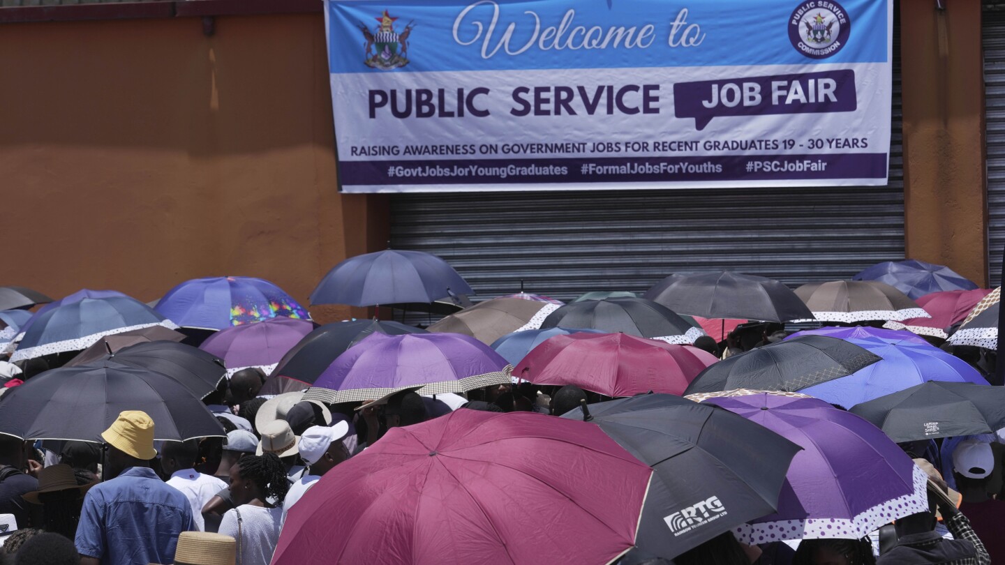 Chaos at a government jobs fair in economically troubled Zimbabwe underscores desperation for work | AP News