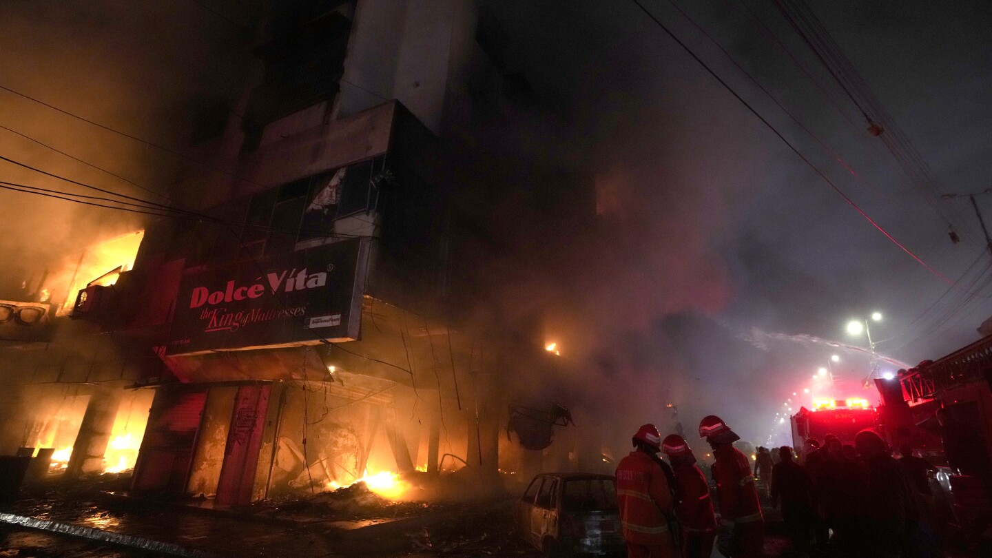 3 killed at massive fire in Pakistan’s largest southern city of Karachi, officials say | AP News