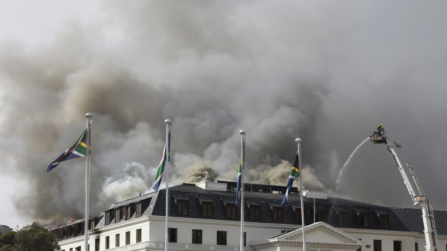 Man charged with terrorism over a fire at South African Parliament is declared unfit to stand trial | AP News