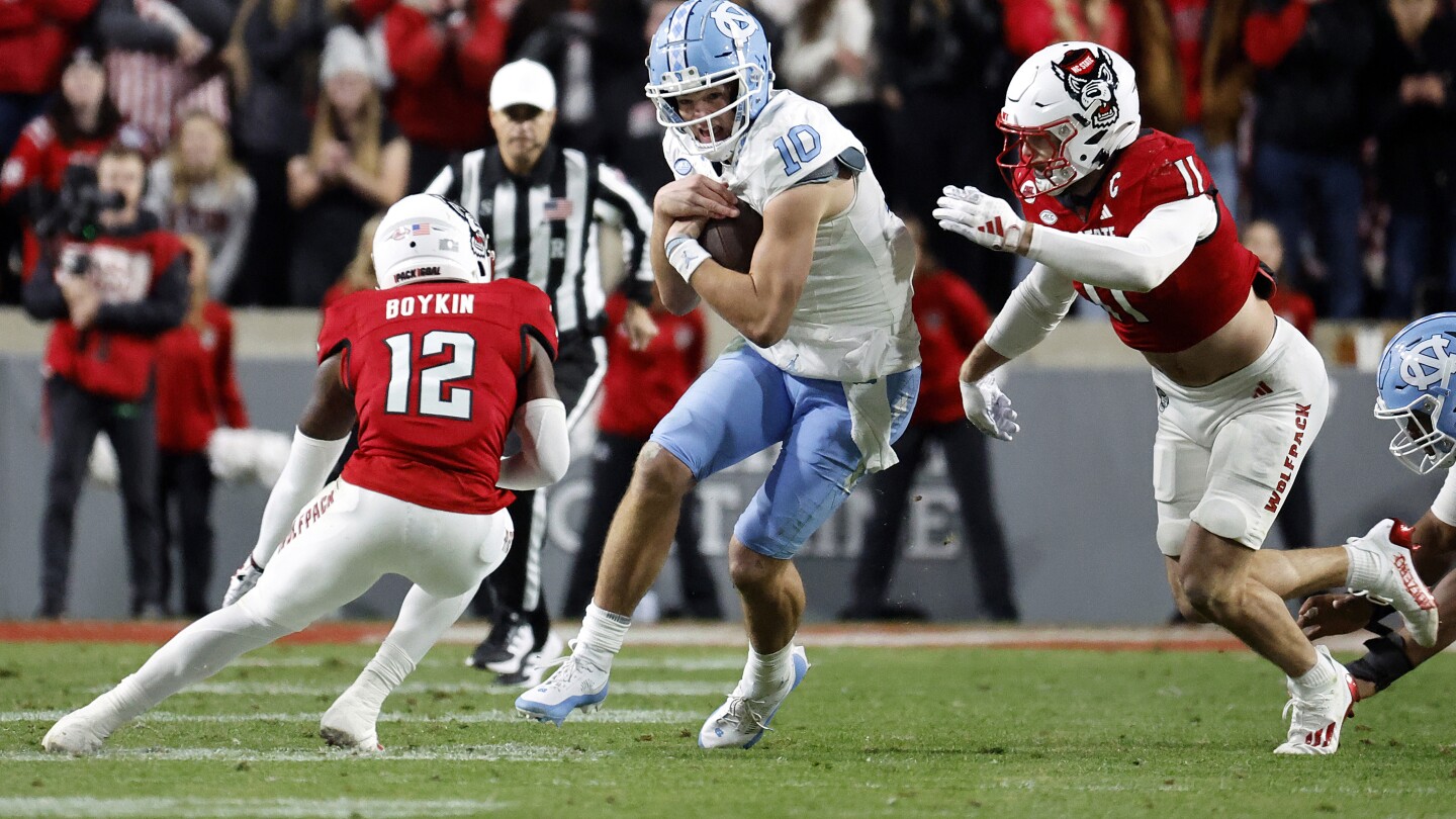 UNC QB Drake Maye is entering the NFL draft | AP News