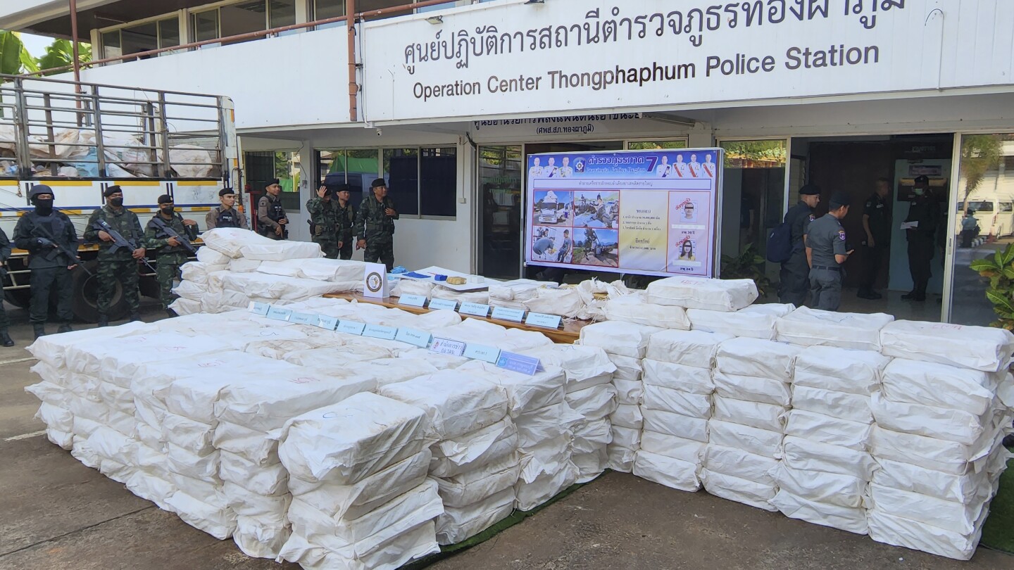 Thai police seize a record haul of 50 million methamphetamine tablets near border with Myanmar | AP News