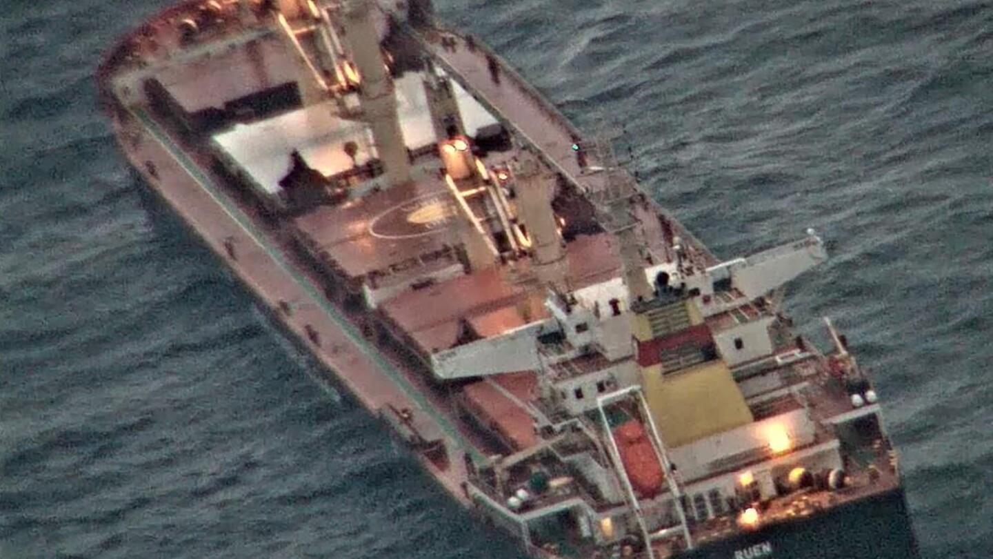 The Indian Navy is shadowing a bulk carrier likely taken by Somali pirates in the Arabian Sea | AP News