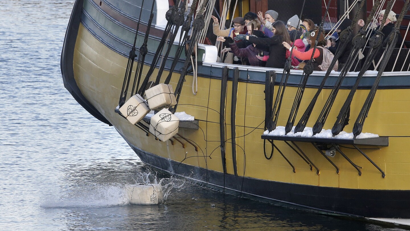 Boston Tea Party turns 250 years old with reenactments of the revolutionary protest | AP News