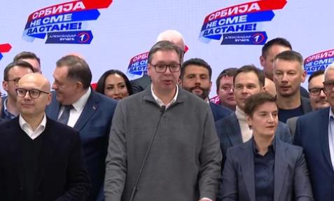 Vučić: Najviše glasova u Beogradu osvojila lista okupljena oko SNS