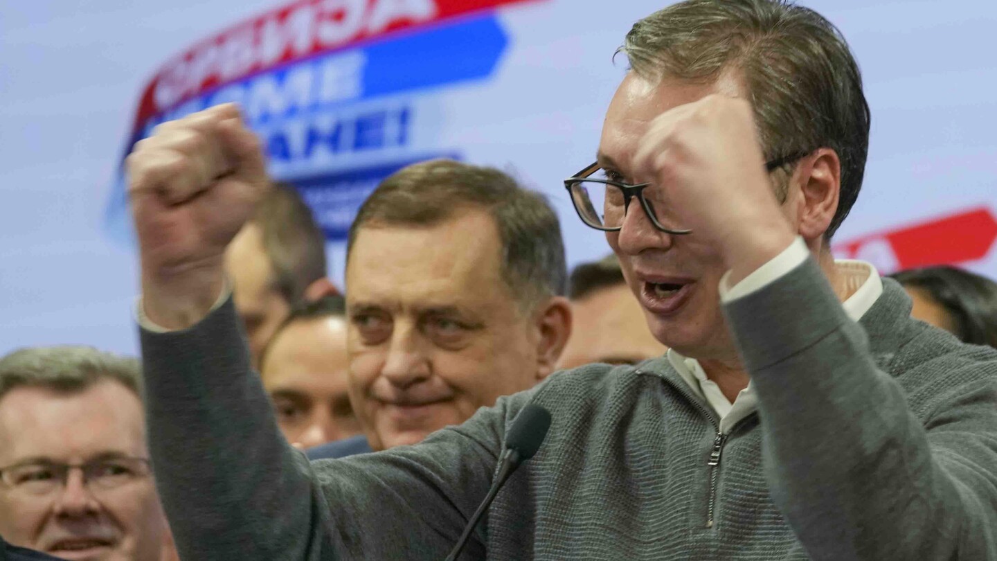 Near-final results confirm populist victory in Serbia while the opposition claims fraud | AP News