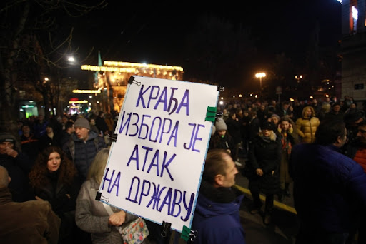 Počeo drugi protest građana ispred RIK-a u Beogradu