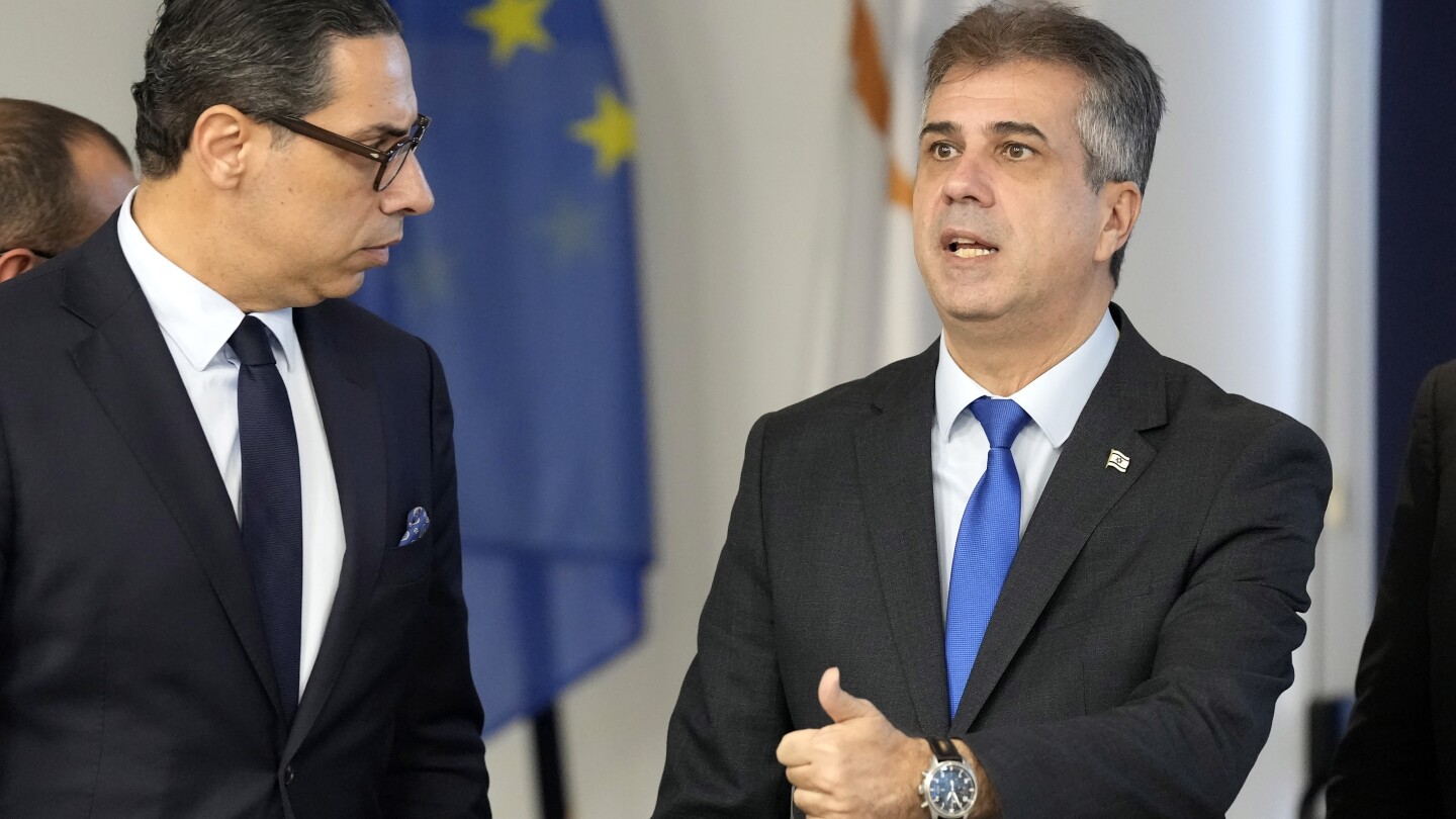 Israel’s top diplomat wants to fast-track humanitarian aid to Gaza via maritime corridor from Cyprus | AP News