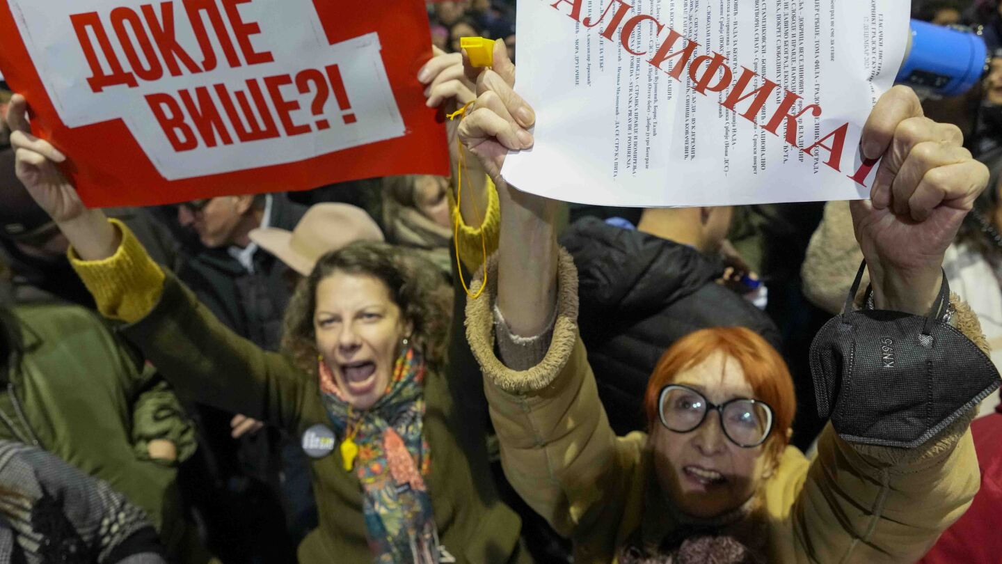 Serbia opposition urges EU to help open international probe into disputed vote after fraud claims | AP News