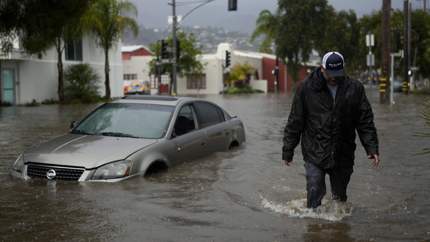 Pacific storm that unleashed flooding barreling down on southeastern California | AP News