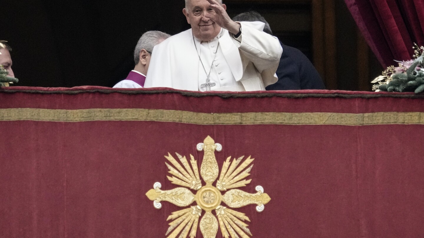 Pope Francis denounces the weapons industry as he makes a Christmas appeal for peace in the world | AP News