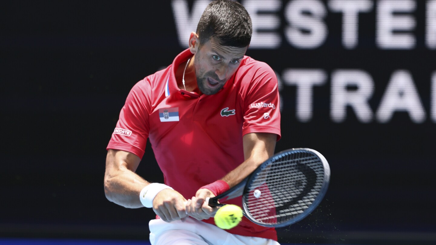 Djokovic and his sore right wrist advance Serbia to likely United Cup quarterfinals in Perth | AP News