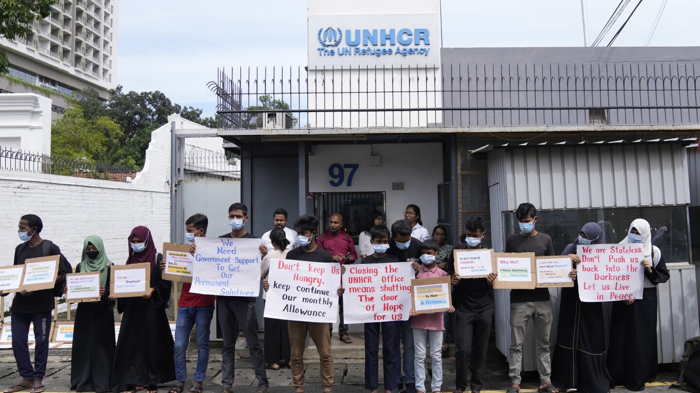 Rohingya refugees in Sri Lanka protest planned closure of U.N. office, fearing abandonment | AP News