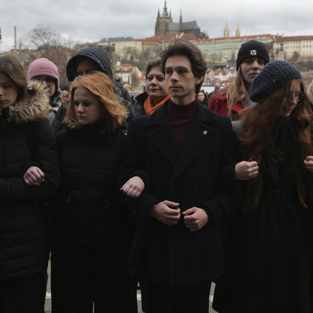 Students march in Prague to honor the victims of the worst mass killing in Czech history | AP News