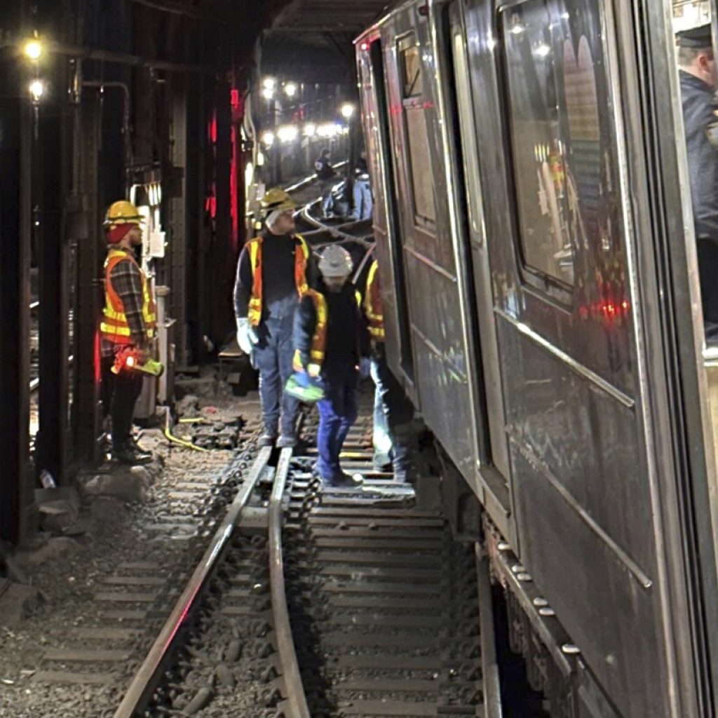 New York City subway train derailment injures more than 20 people | AP News