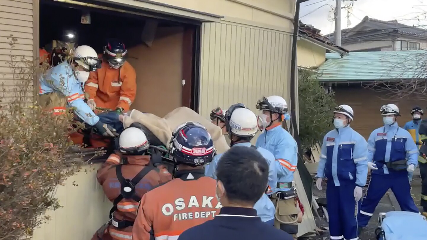 Japan earthquakes: Survivors found in homes. Dozens still missing | AP News