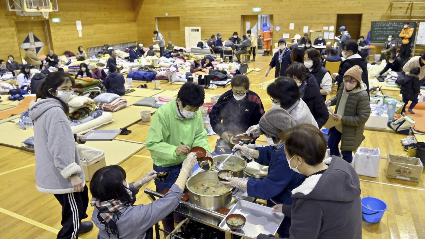 Thousands forced from homes by quake face stress and exhaustion as Japan mourns at least 161 deaths | AP News