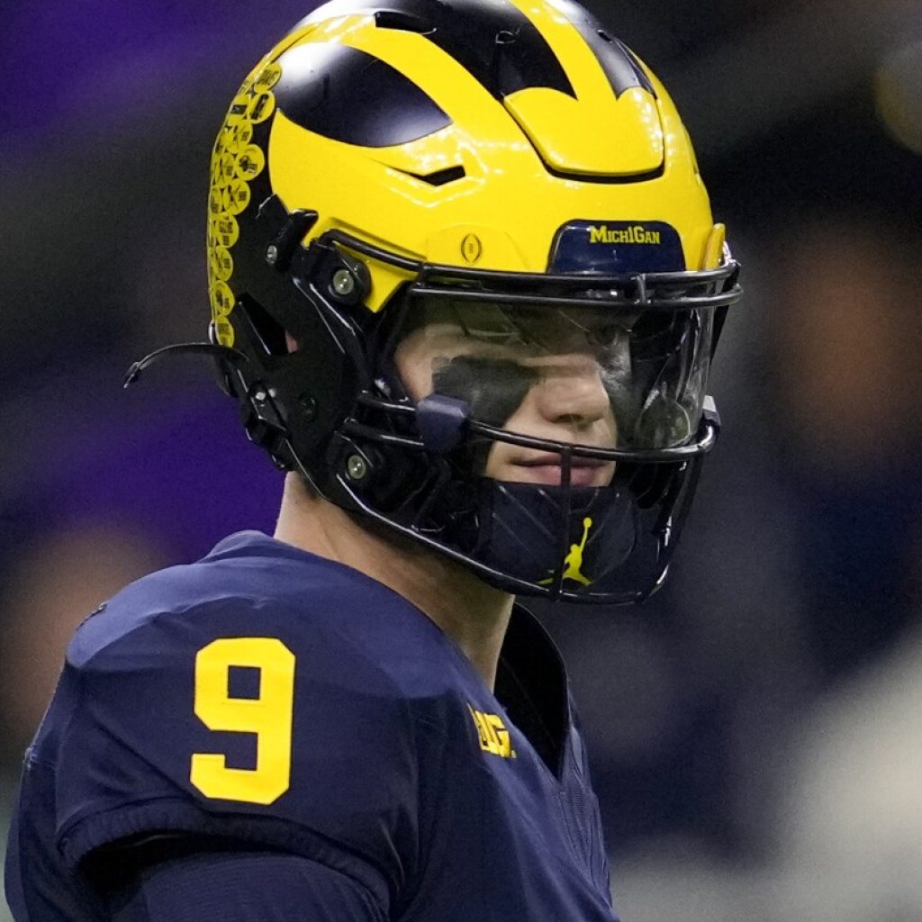 Michigan QB J.J. McCarthy gets pregame meditation in before CFP championship against Washington | AP News