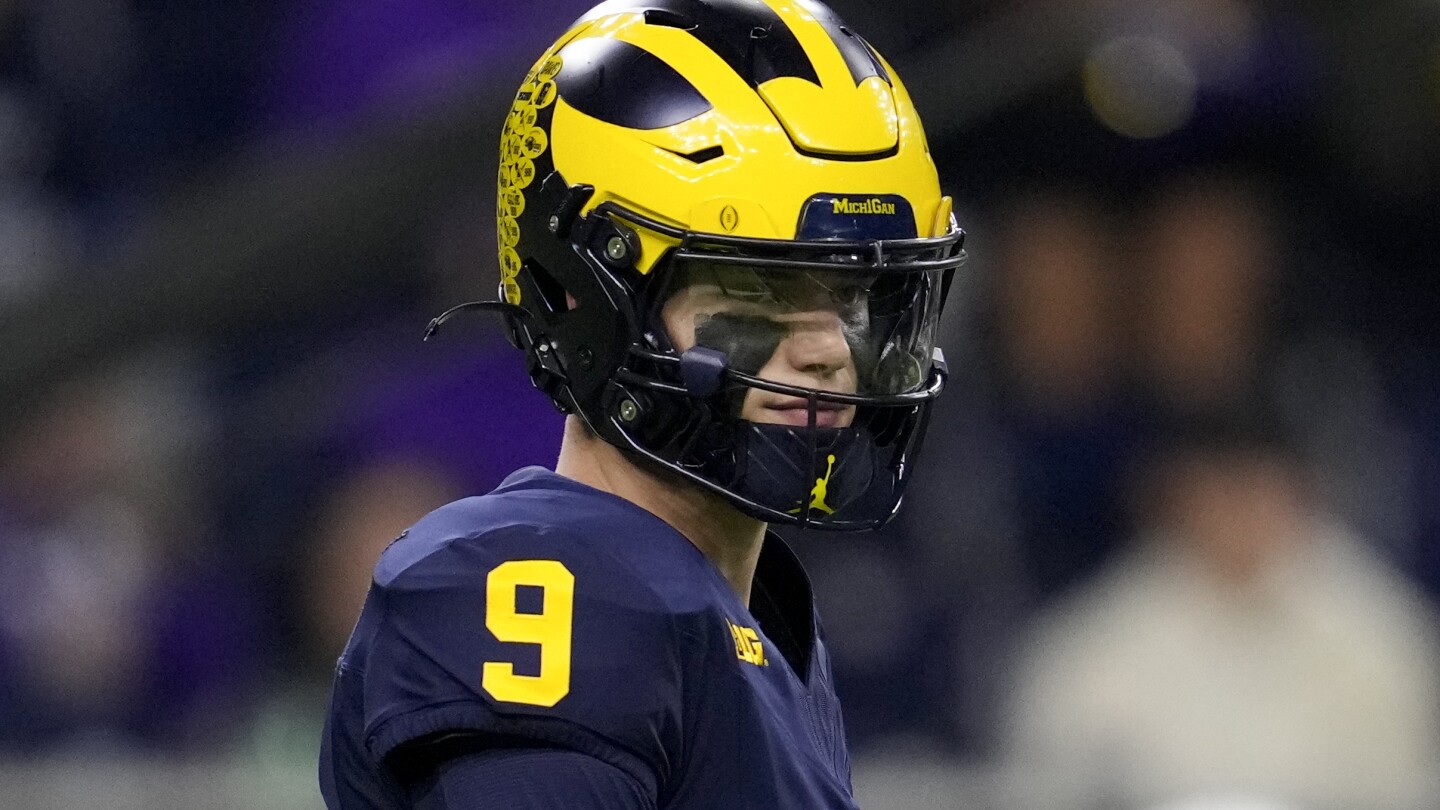 Michigan QB J.J. McCarthy gets pregame meditation in before CFP championship against Washington | AP News