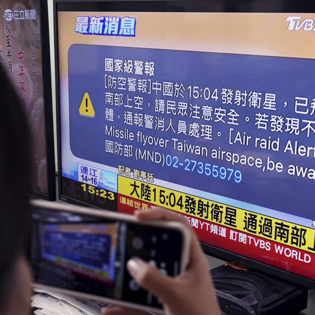 Taiwan issues air raid alert saying China launched a satellite | AP News