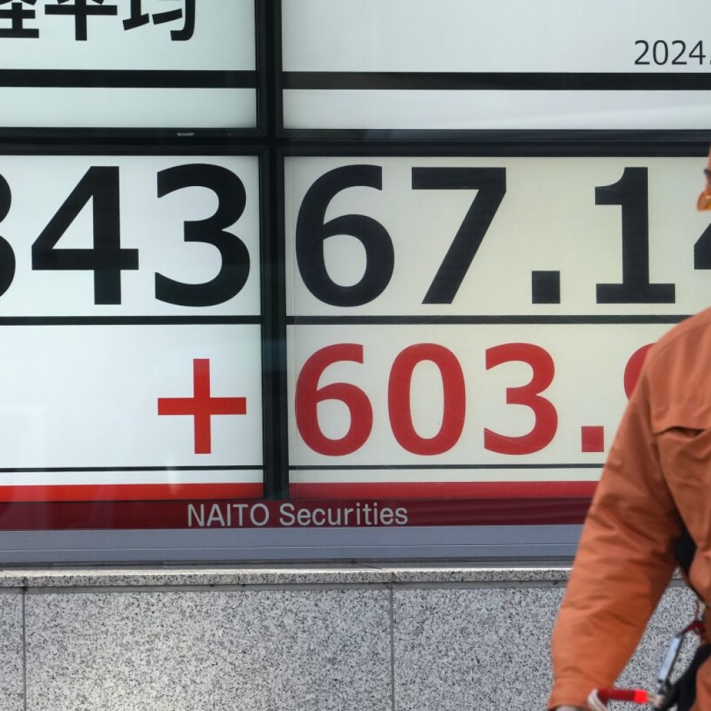 Stock market today: Asian shares retreat after a lackluster day on Wall St, but Tokyo jumps 2% | AP News