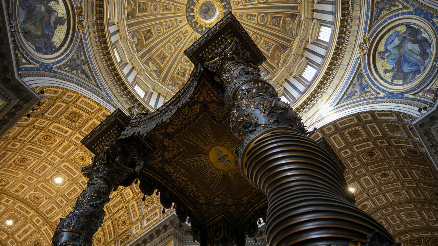 Vatican unveils plans for restoring Bernini’s canopy in St. Peter’s Basilica | AP News